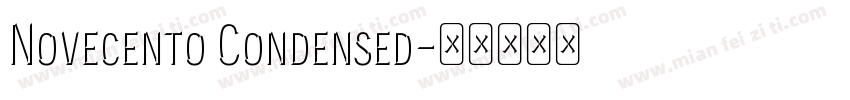 Novecento Condensed字体转换